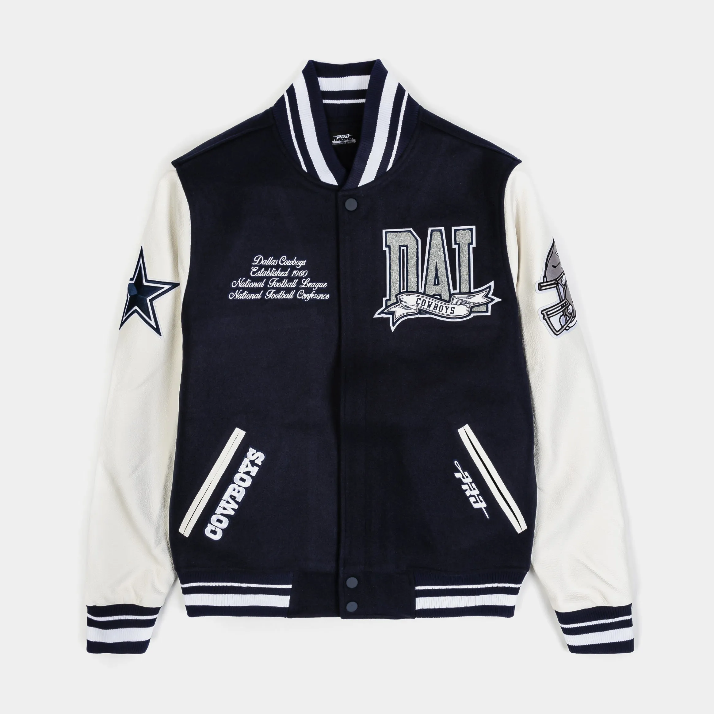 Dallas Cowboys 1960 Varsity Mens Jacket (Navy/White)