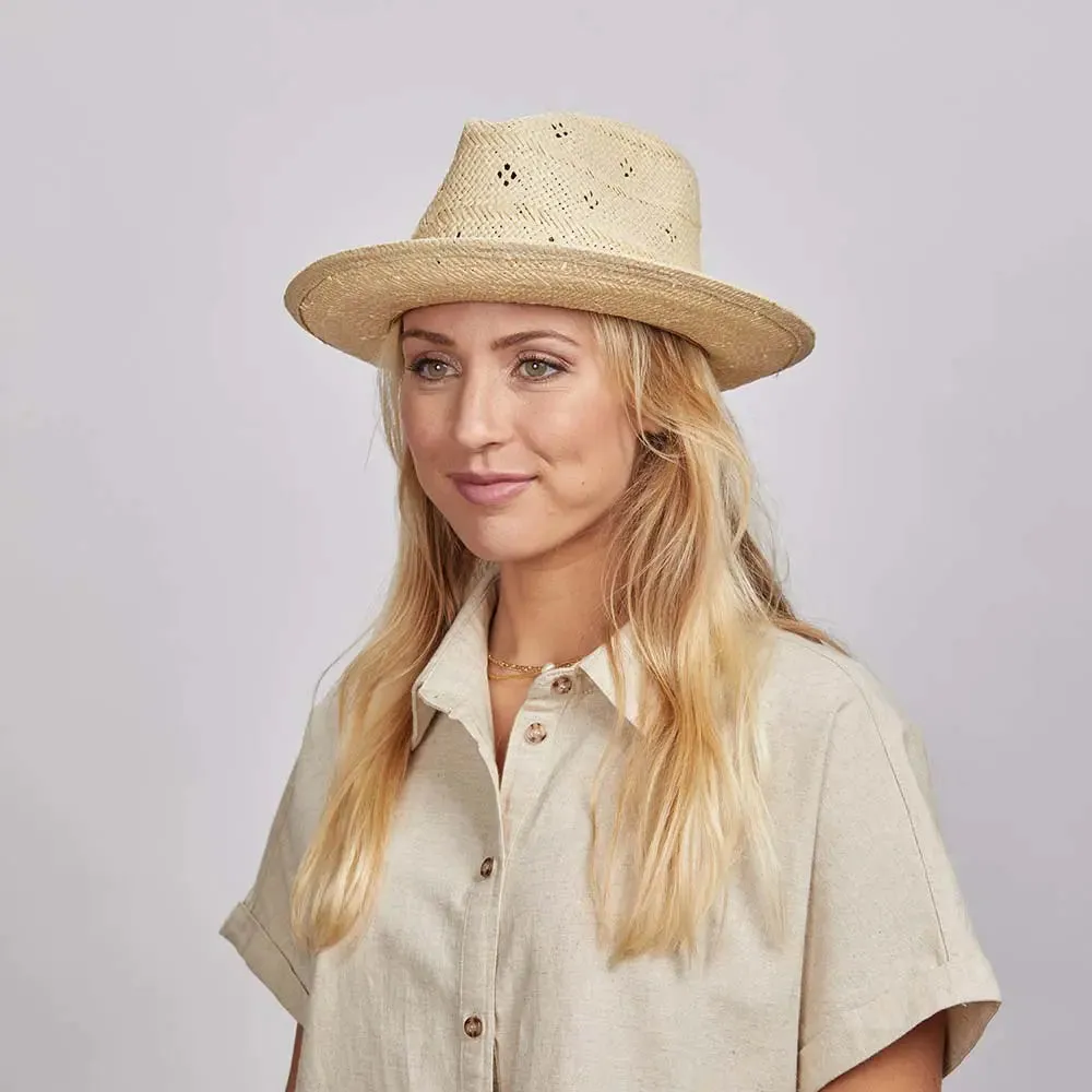 Dimitri | Womens Straw Fedora Hat