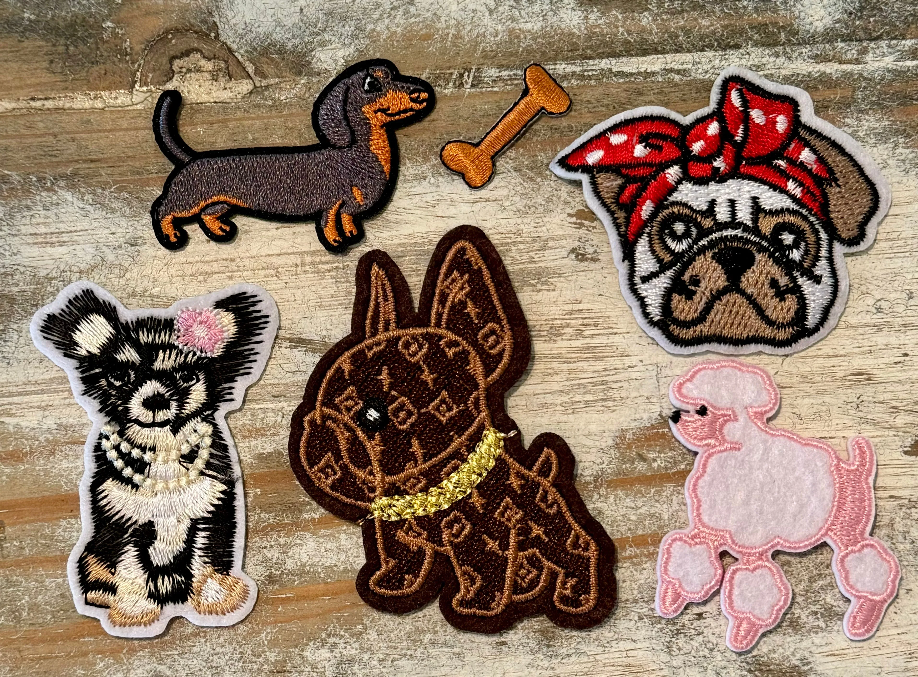 Dog Iron On Patches (Various Styles)