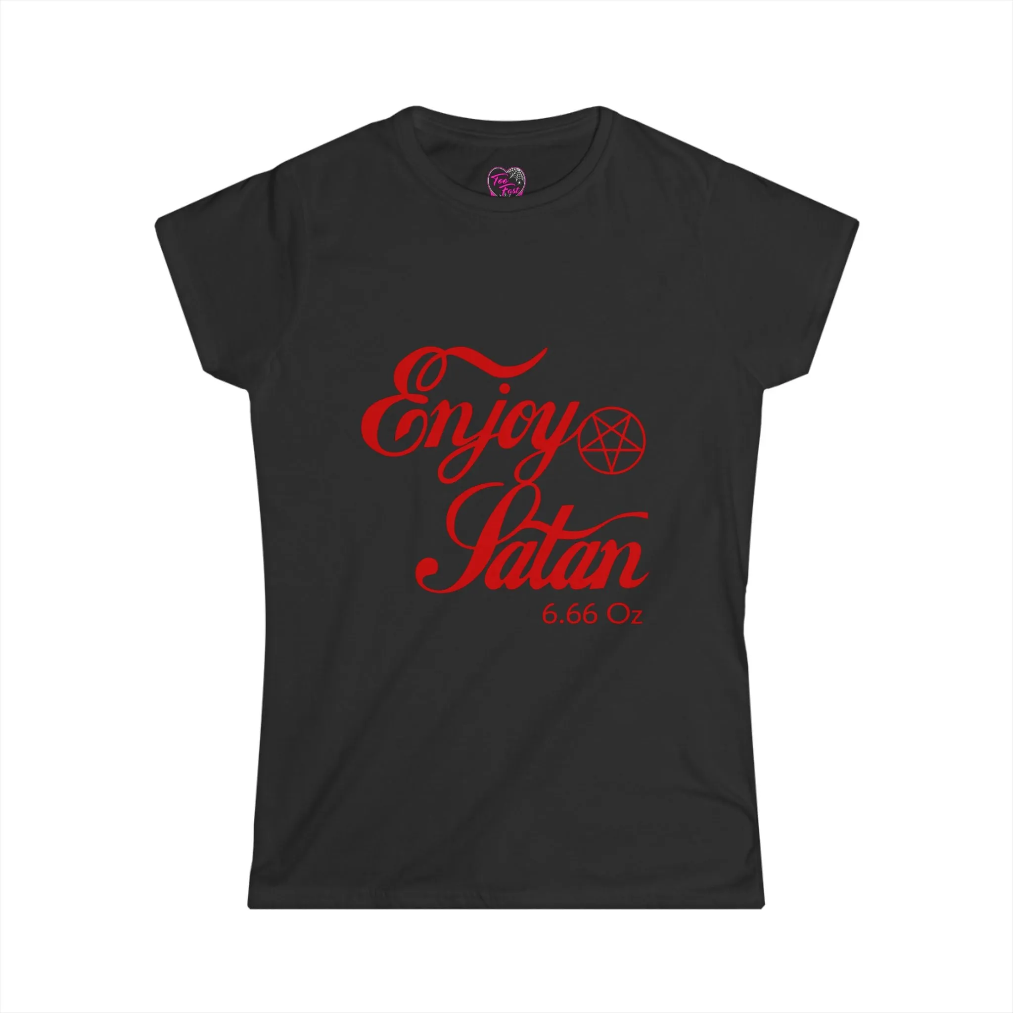 Enjoy Satan Black Graphic T Shirt