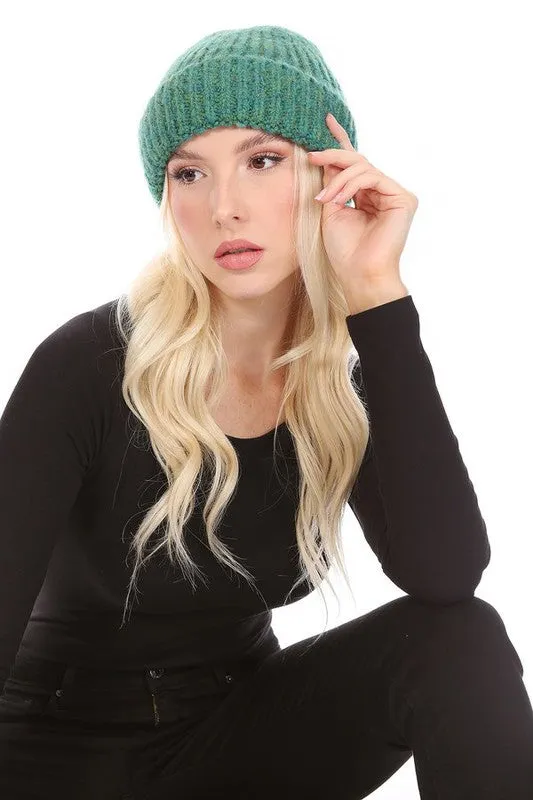 Estes Marled Ribbed Beanie