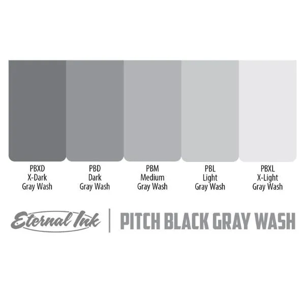 Eternal Pitch Black Gray Wash Medium Ink