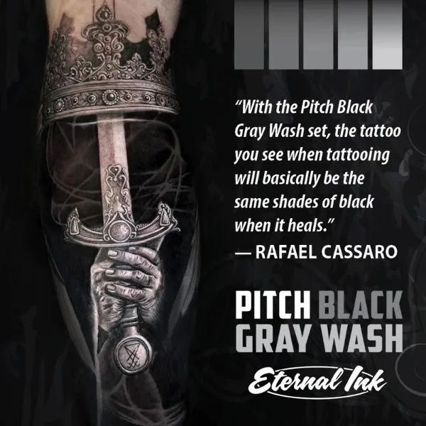 Eternal Pitch Black Gray Wash Medium Ink