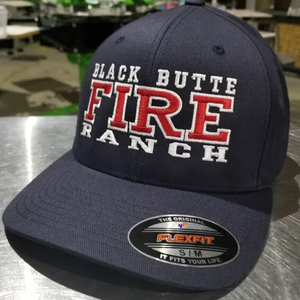 Fire 3 Line Custom Hat - Flexfit