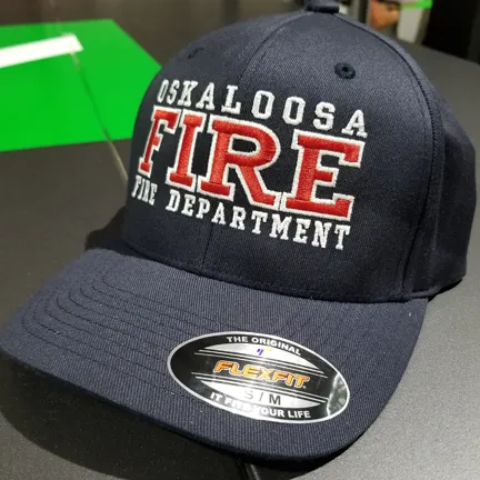 Fire 3 Line Custom Hat - Flexfit