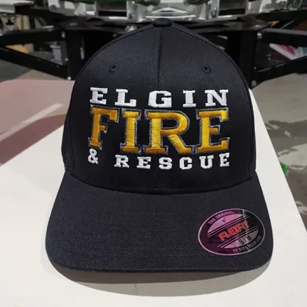 Fire 3 Line Custom Hat - Flexfit