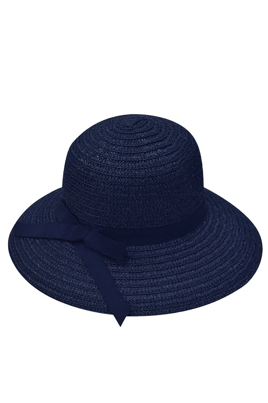 Flavia Blue Straw Beach Hat