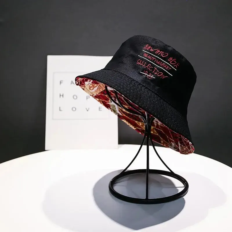 Floral Double-Sided Cotton Hip Hop Cap