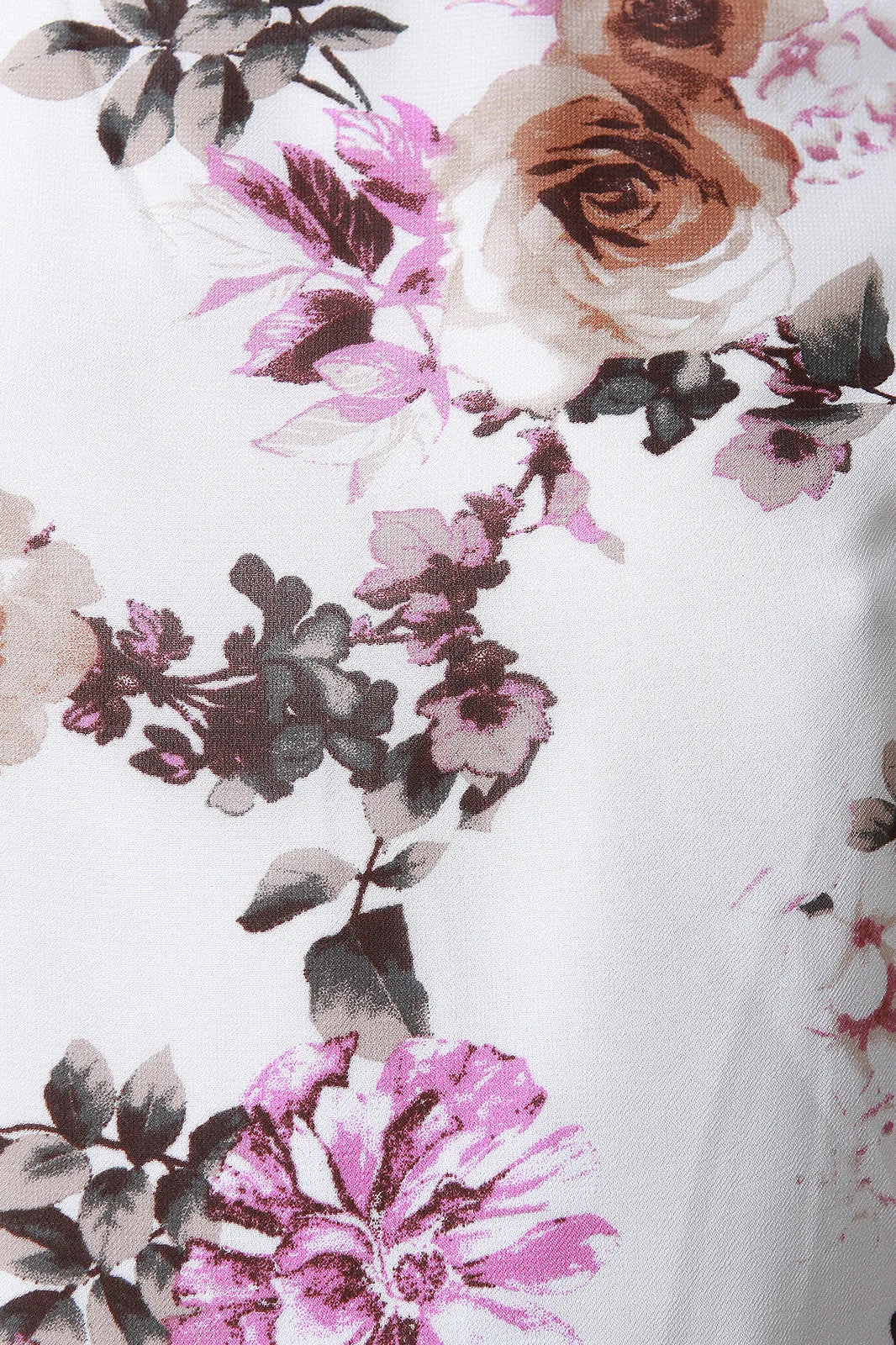 Floral Printed Chiffon Crop Top