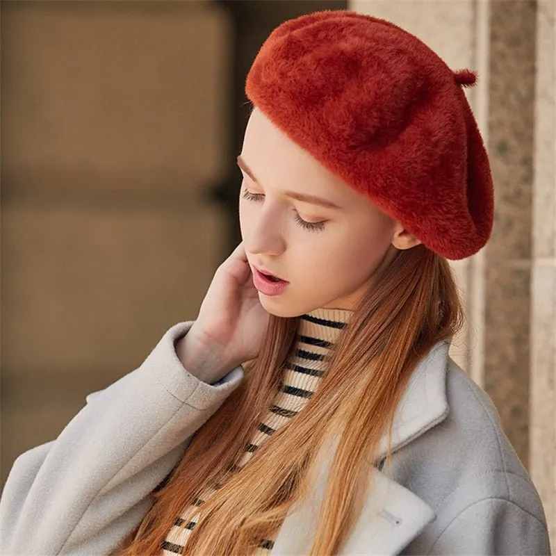 French Beret with Wool Cashmere Bland