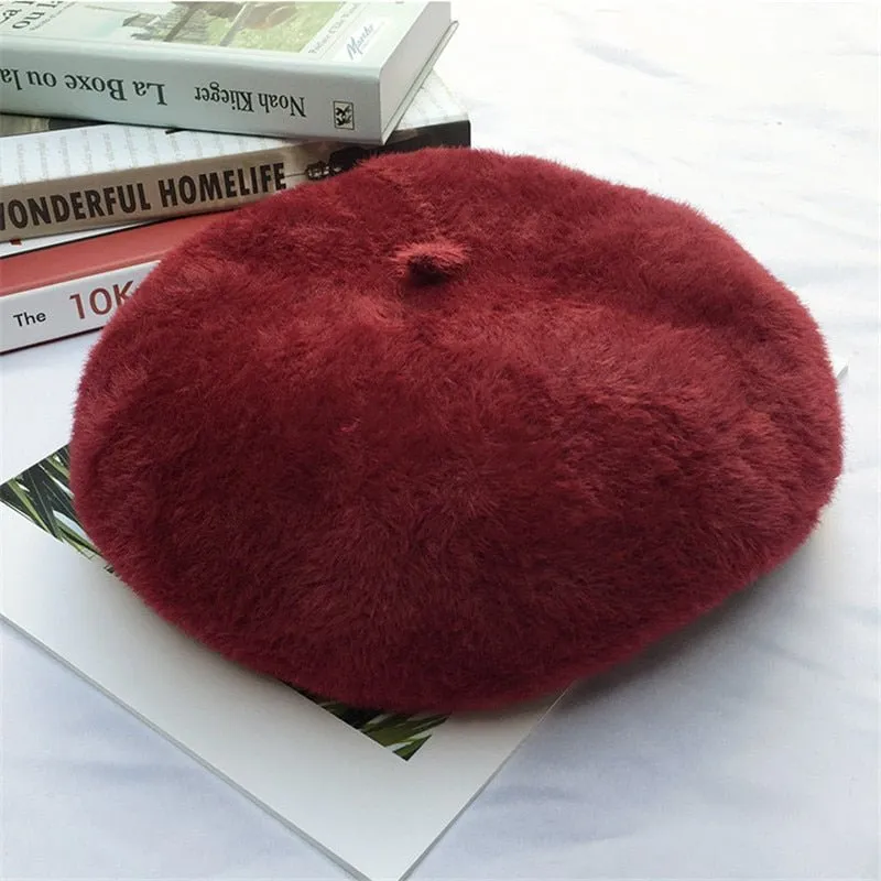 French Beret with Wool Cashmere Bland