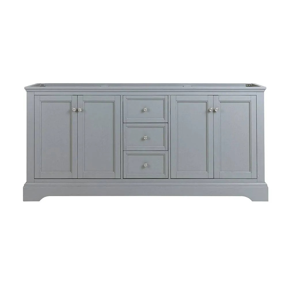 Fresca FCB2472GRV Windsor 72" Gray Textured Traditional Double Sink Bathroom Cabinet