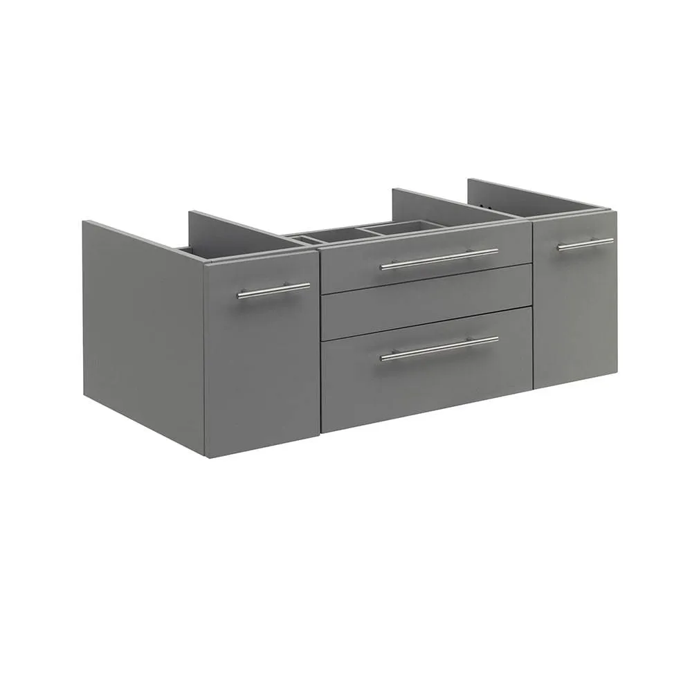 Fresca FCB6142GR-VSL Lucera 42" Gray Wall Hung Vessel Sink Modern Bathroom Cabinet