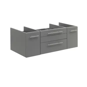 Fresca FCB6142GR-VSL Lucera 42" Gray Wall Hung Vessel Sink Modern Bathroom Cabinet