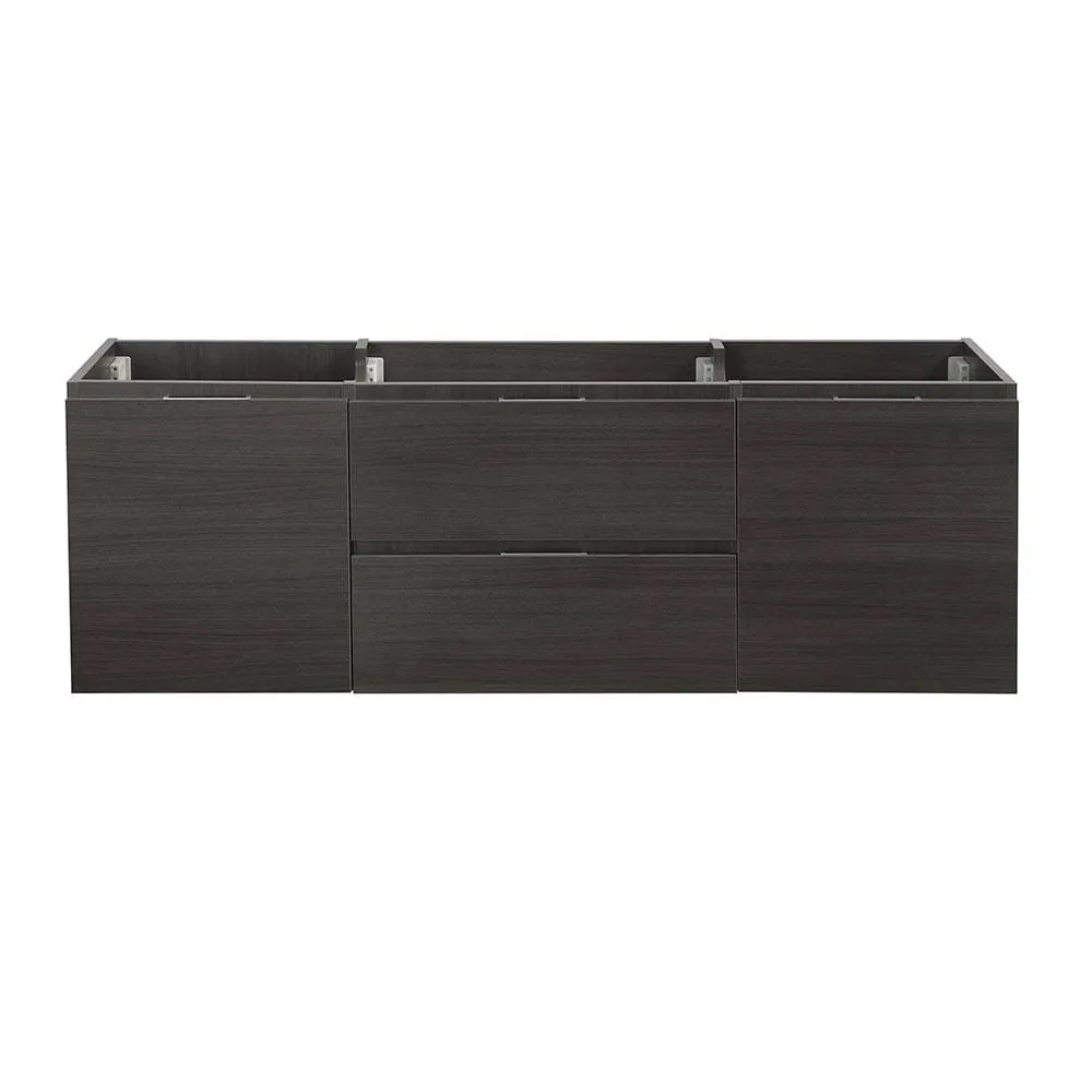 Fresca FCB8360GO Valencia 60" Gray Oak Wall Hung Single Sink Modern Bathroom Cabinet