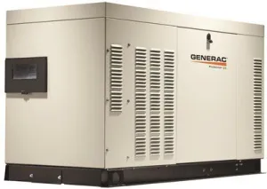 Generac Standby Generator' Liquid Cooled' Single Phase' 48Kw' 120/240 Volt' Aluminum Enclosure