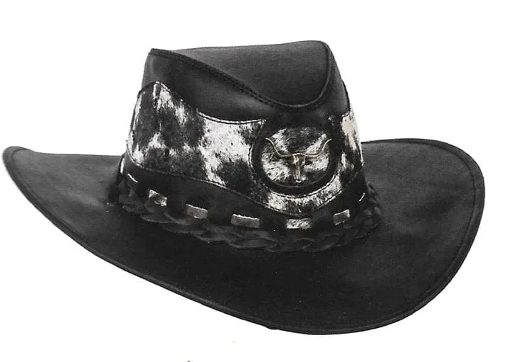 Genuine Leather and Cow Hair Cowboy Hat TOM-7103