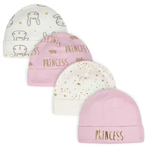 Gerber® 4-Pack Baby Girls Princess Caps