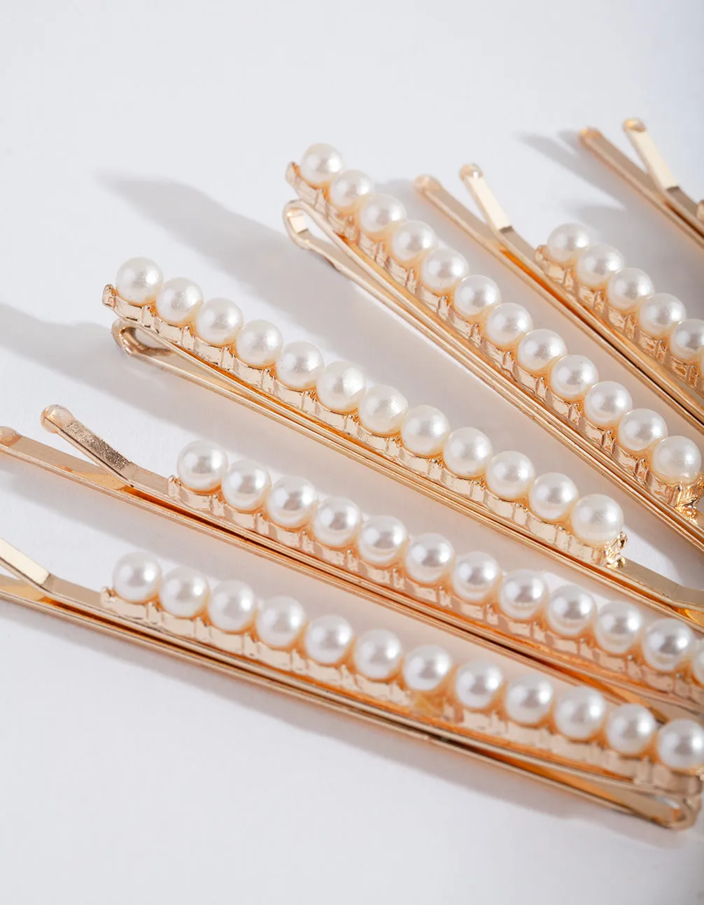 Gold Pearl Hair Pin 6-Pack