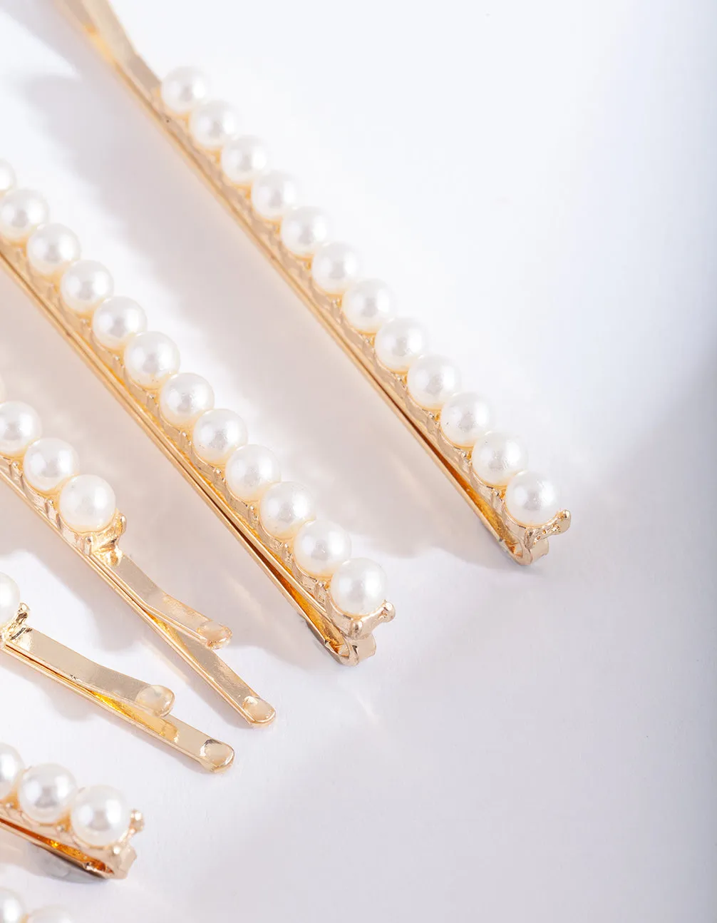 Gold Pearl Hair Pin 6-Pack