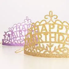 Happy Birthday Party Tiaras (x 8)