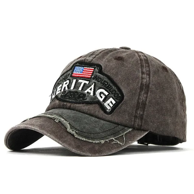 Heritage America Embroidered Snapback Baseball Cap