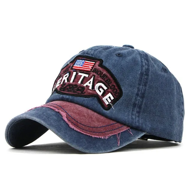 Heritage America Embroidered Snapback Baseball Cap