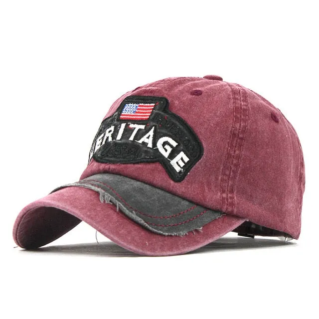 Heritage America Embroidered Snapback Baseball Cap