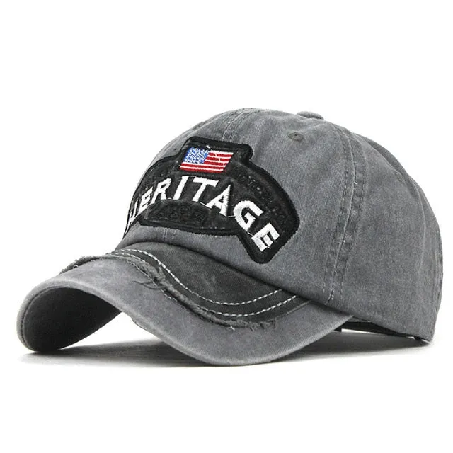 Heritage America Embroidered Snapback Baseball Cap