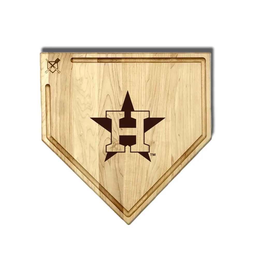 Houston Astros Home Plate Cutting Boards | Multiple Sizes | Multiple Designs