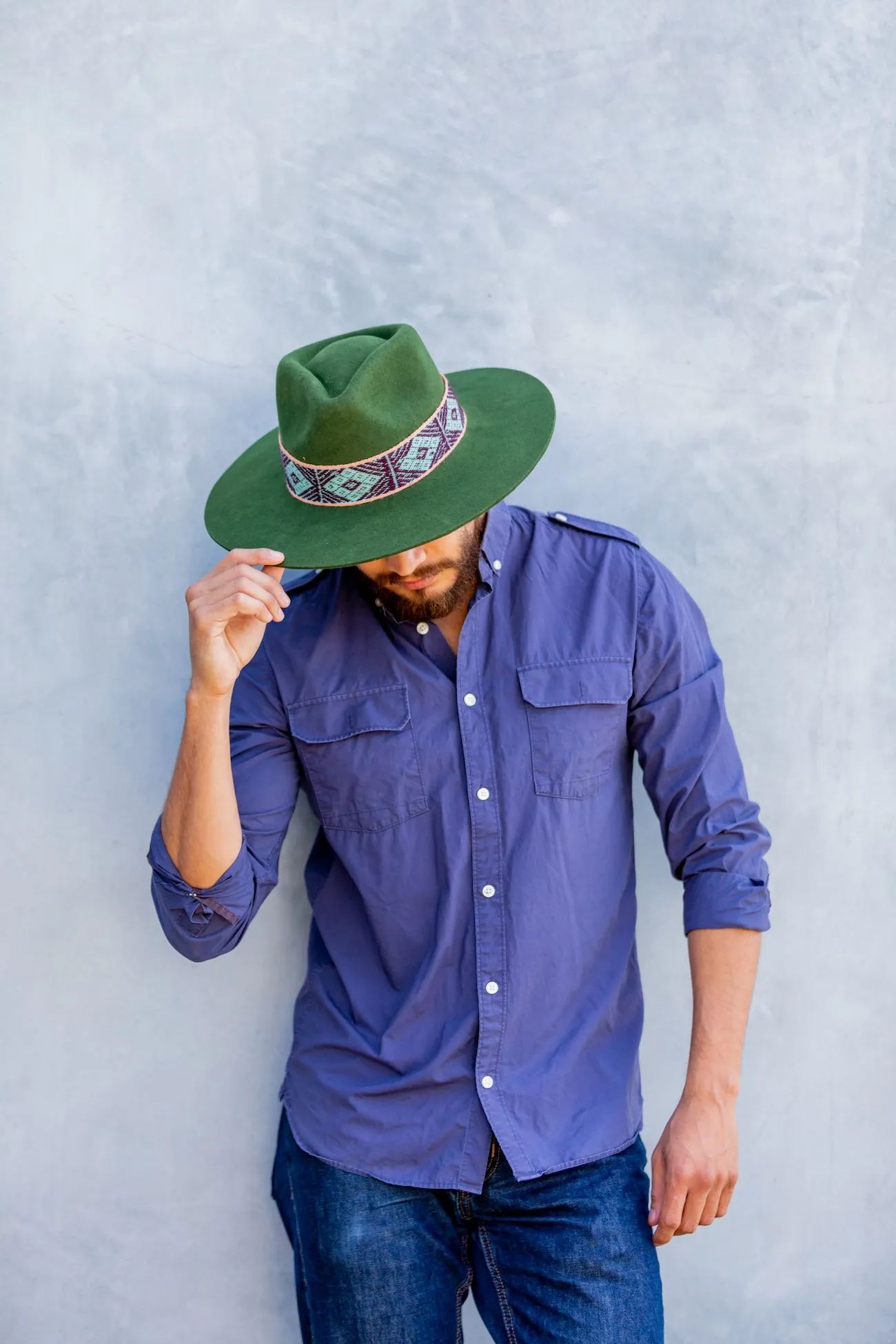 Hunter Green Western Hat