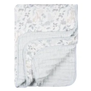 Just Born by Gerber Baby Boy 1-Pack Muslin Blanket - Ivory Jungle