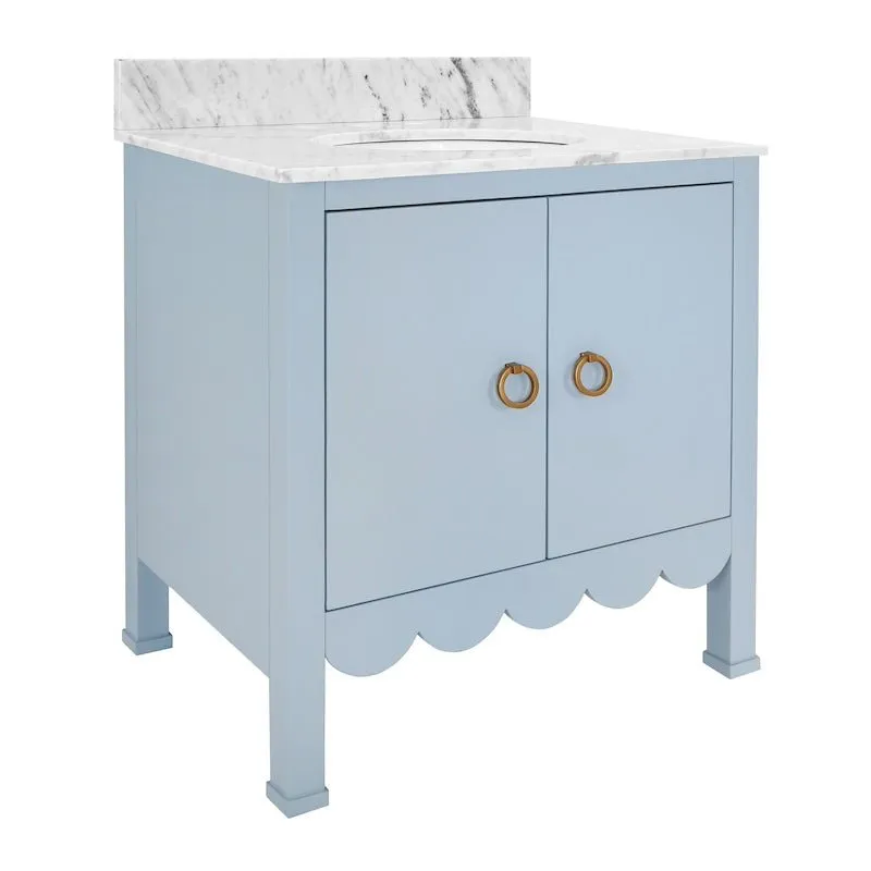 Kealey Light Blue Bath Vanity by Worlds Away