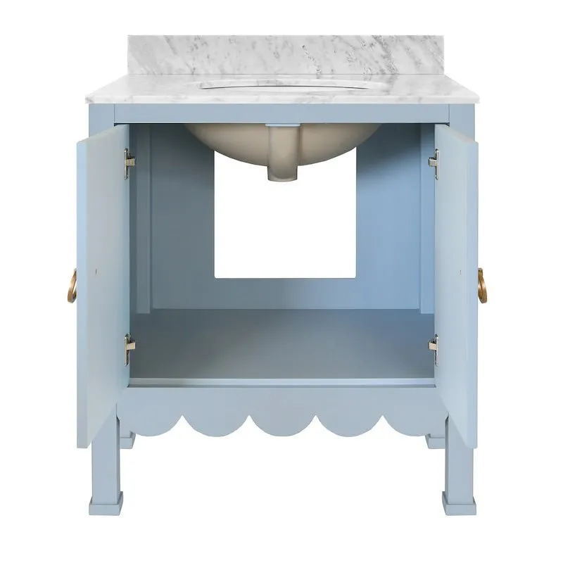 Kealey Light Blue Bath Vanity by Worlds Away