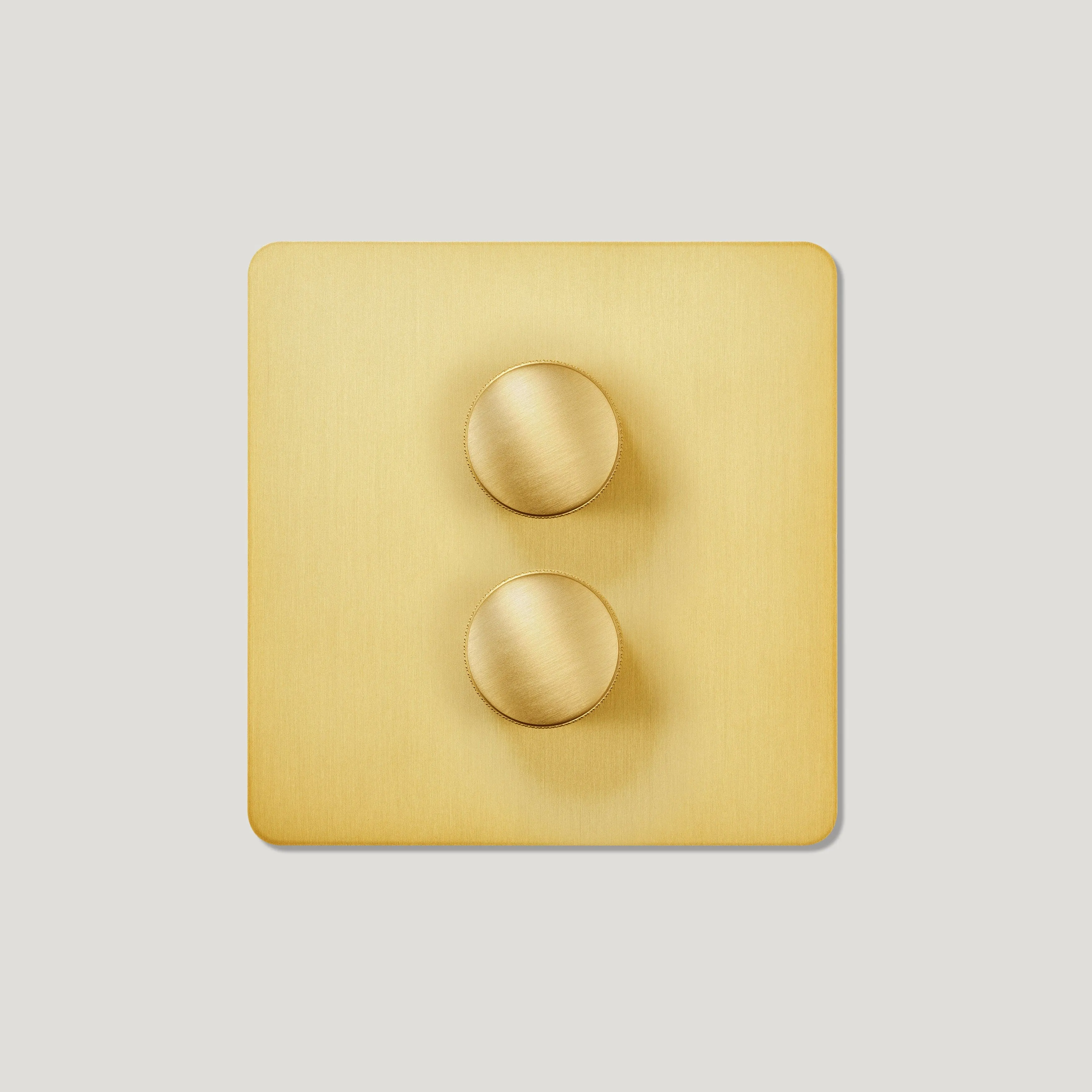 KEPLER 2G Knurled Dimmer Light Switch - Brass