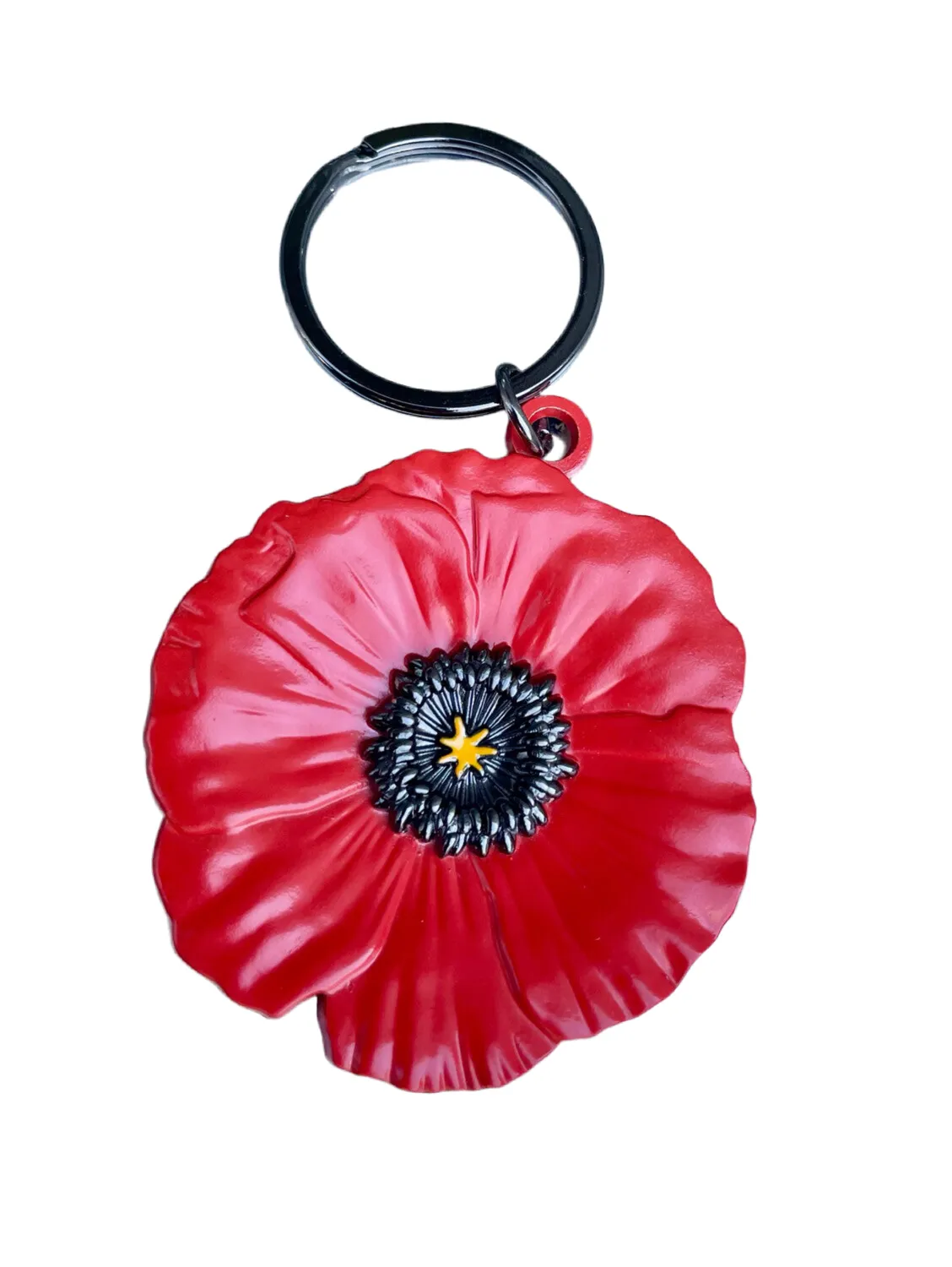 Key Ring: Poppy Metal