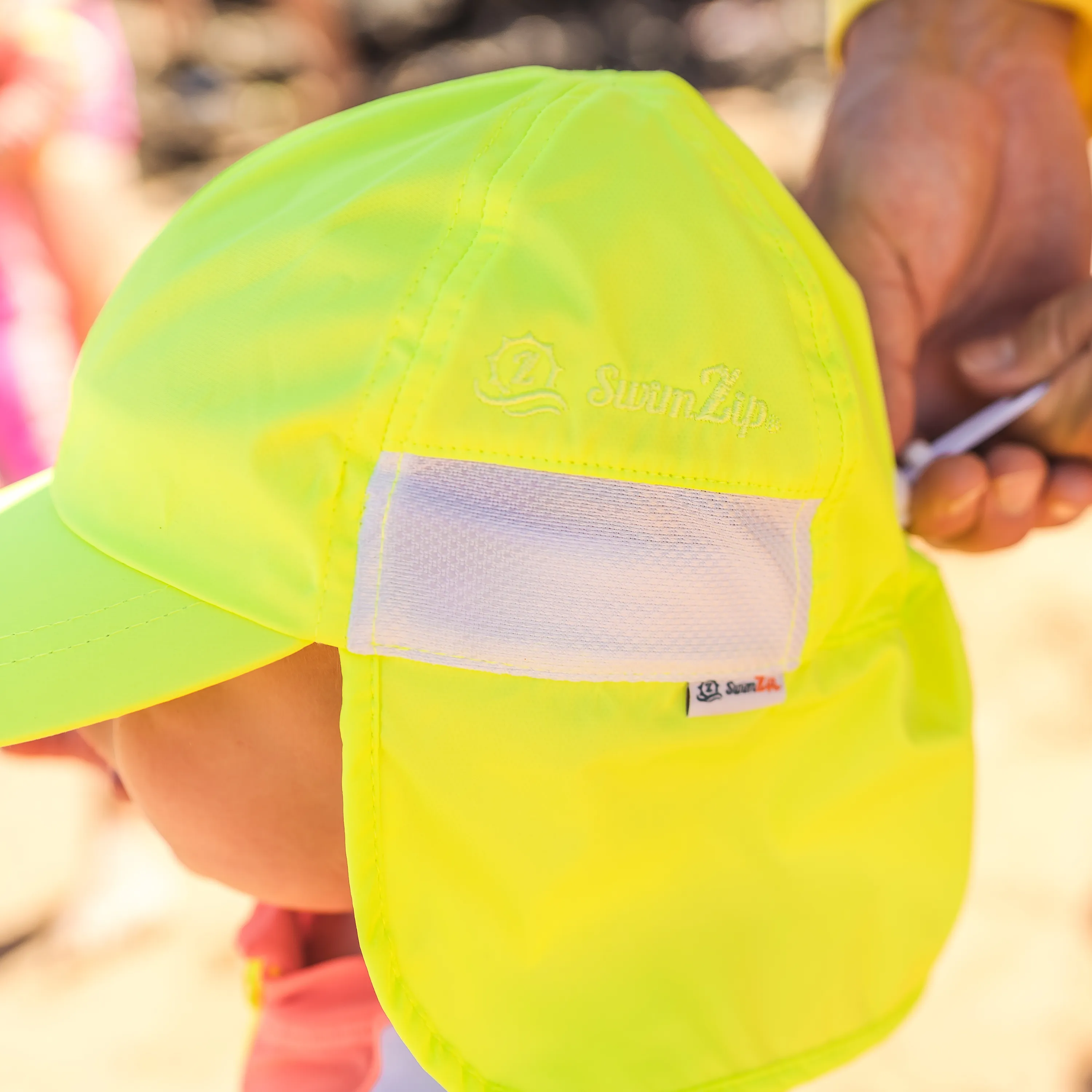 Kids Flap Hat | Neon Lemon Yellow