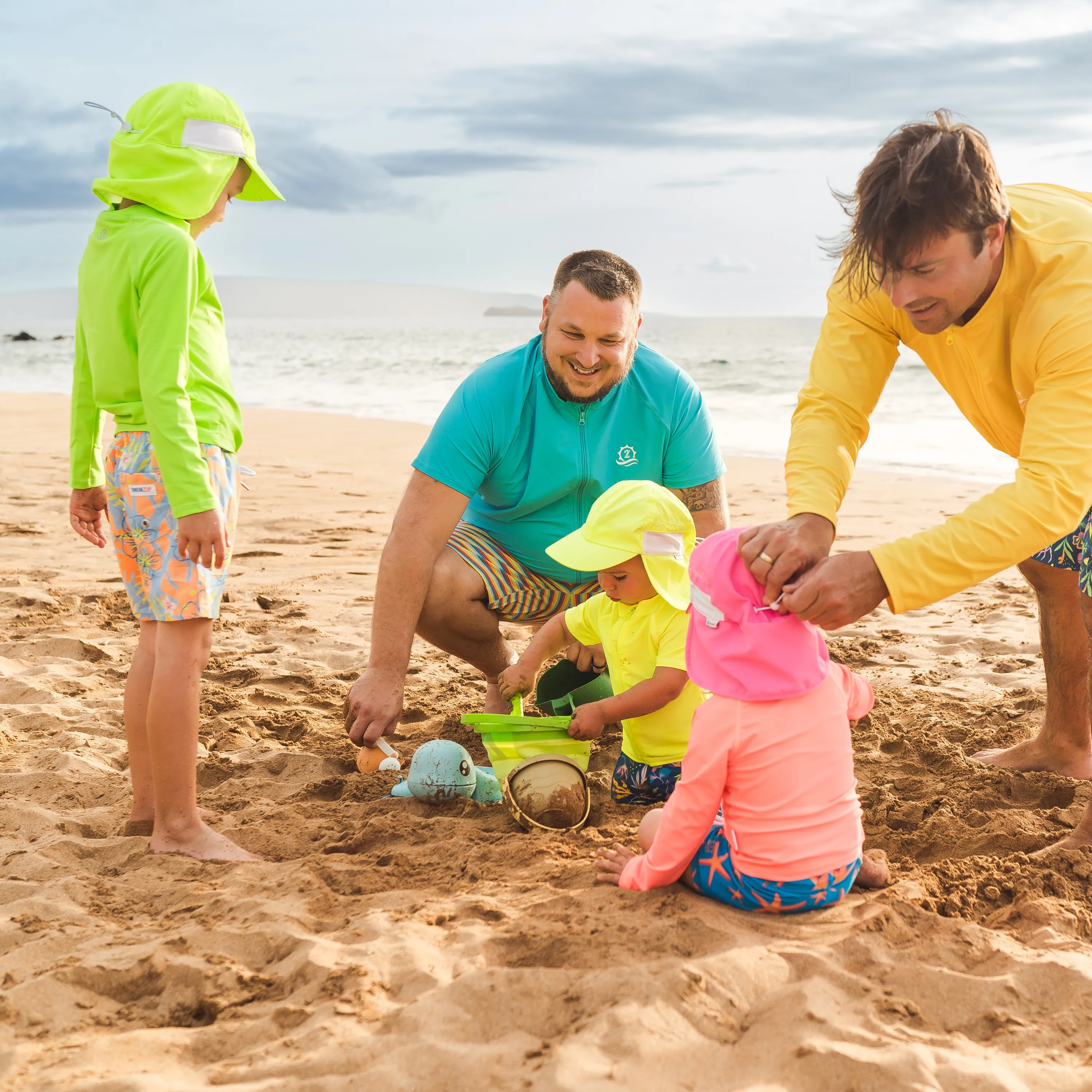 Kids Flap Hat | Neon Lemon Yellow