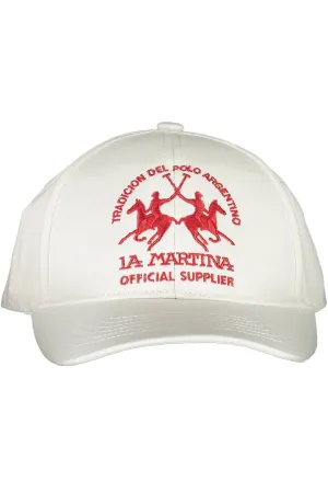 La Martina White Cotton Hats & Cap