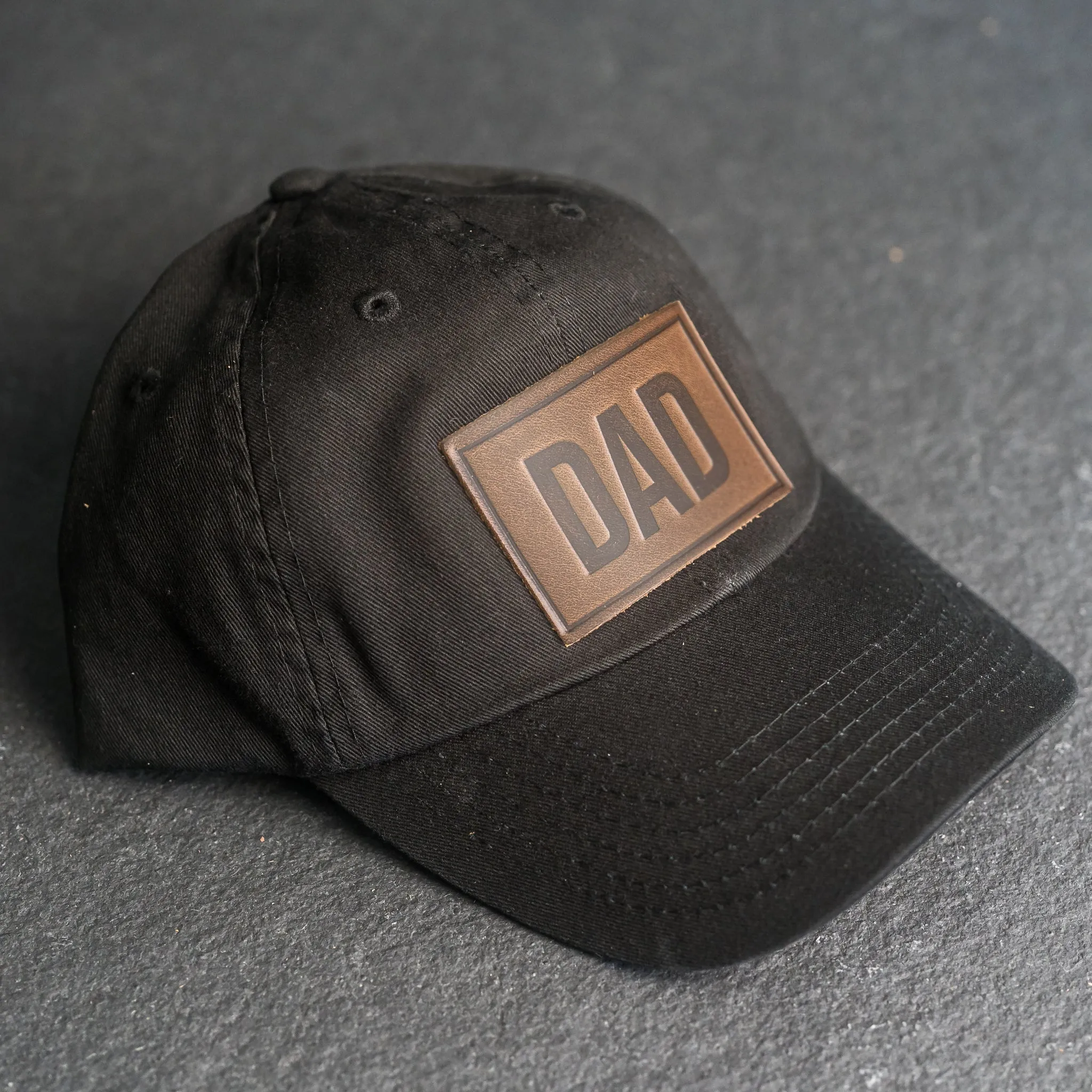 Leather Patch Unstructured Style Hat - Dad Stamp