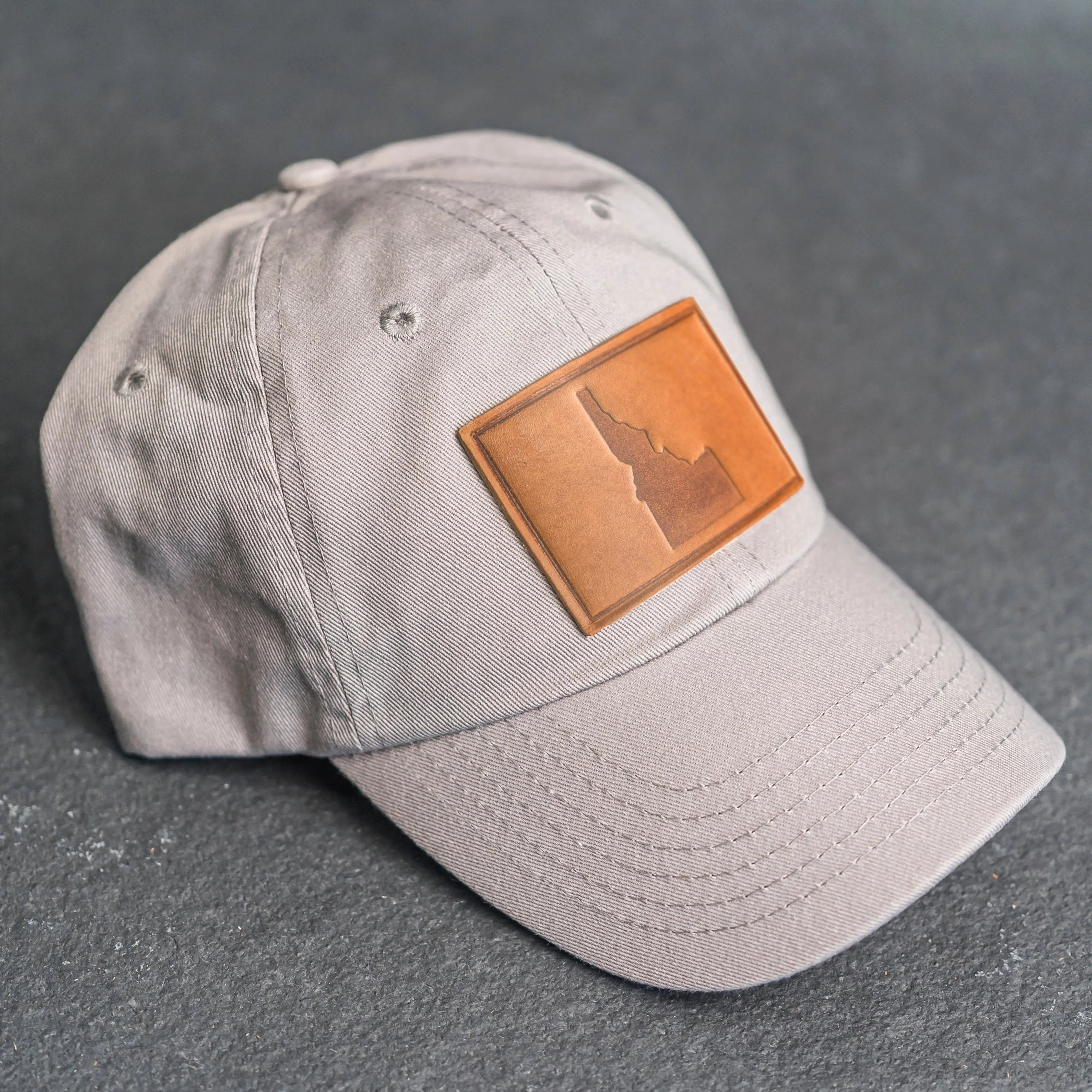 Leather Patch Unstructured Style Hat - Idaho Stamp