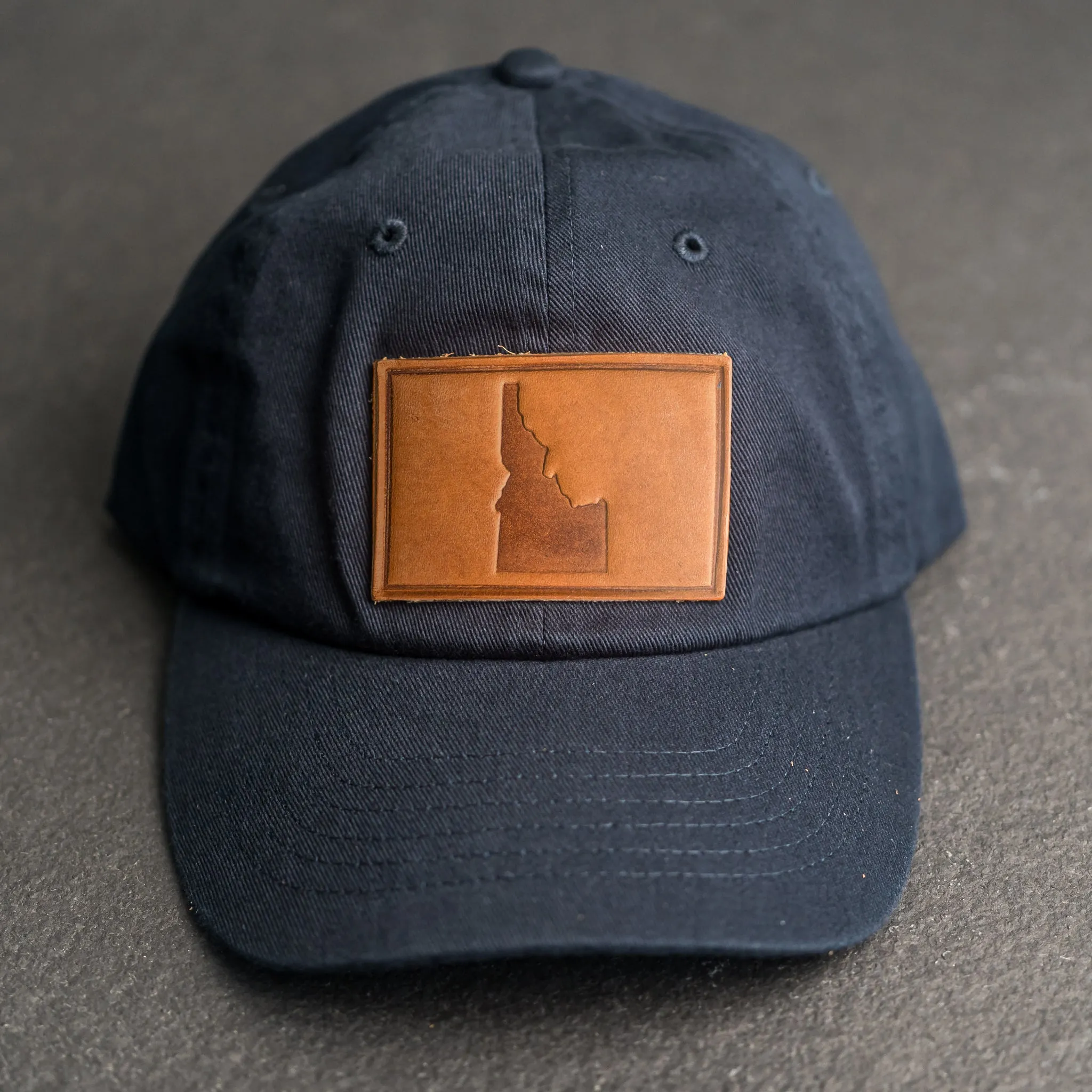 Leather Patch Unstructured Style Hat - Idaho Stamp