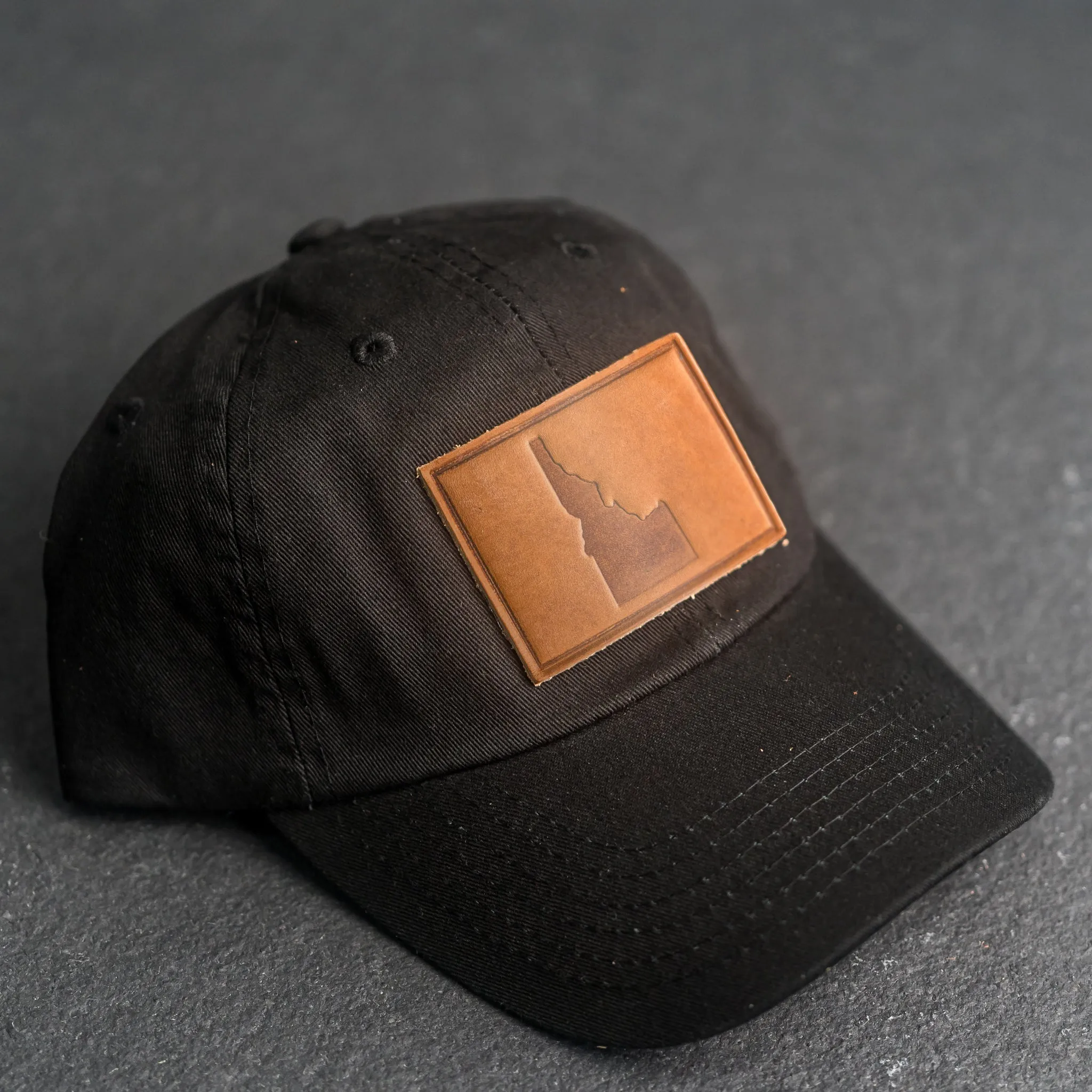 Leather Patch Unstructured Style Hat - Idaho Stamp