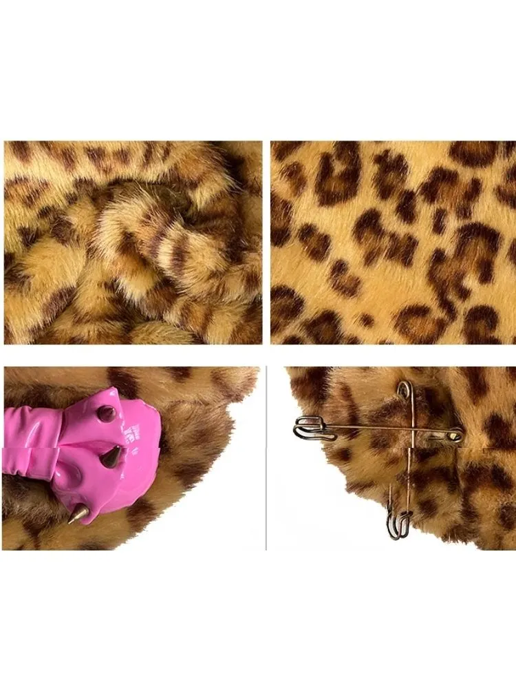 Leopard Ribbon Scarf Hat【s0000004819】