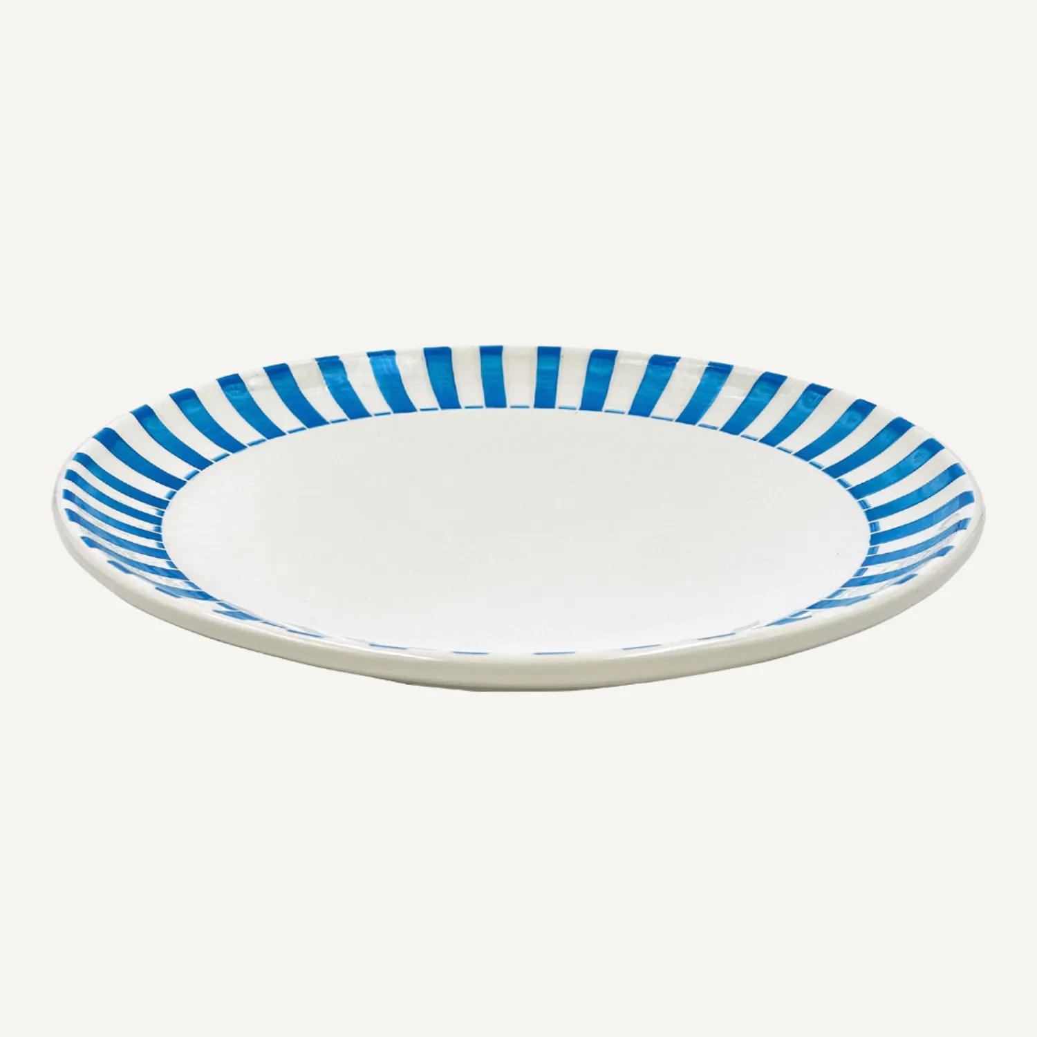 Light Blue Stripes Charger Plate