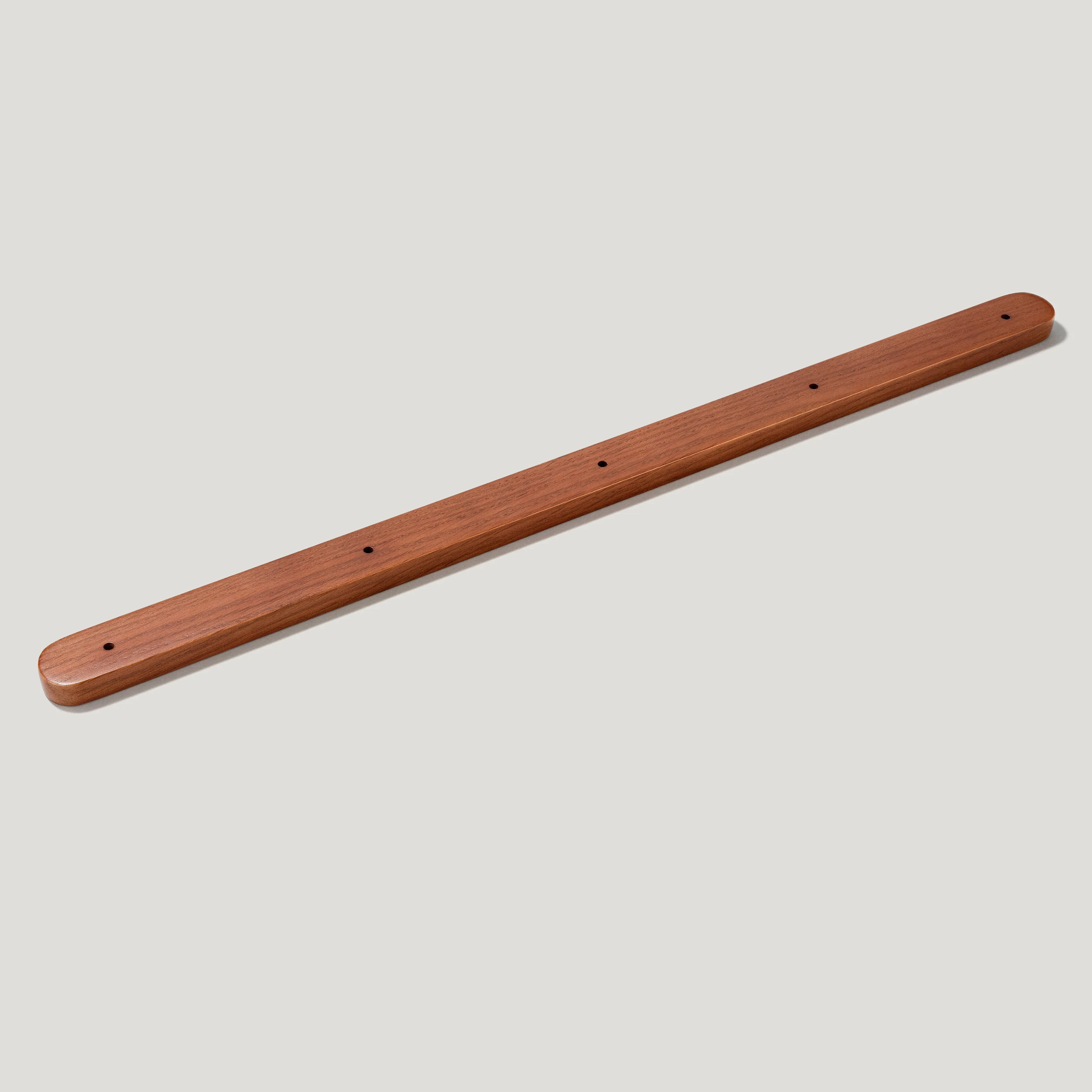 LOVELL Wooden Wall Mounted Coat Rack - Dark Oak / Brass