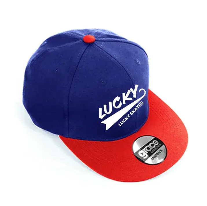 Lucky Skates Red Blue Snapback Cap