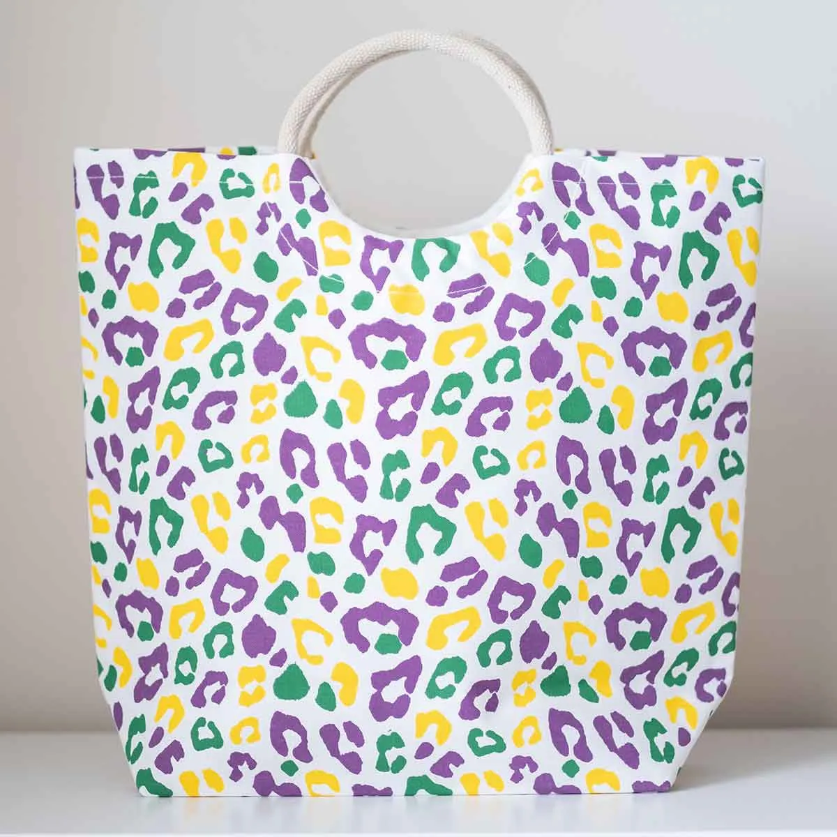 Mardi Gras Leopard Shore Tote