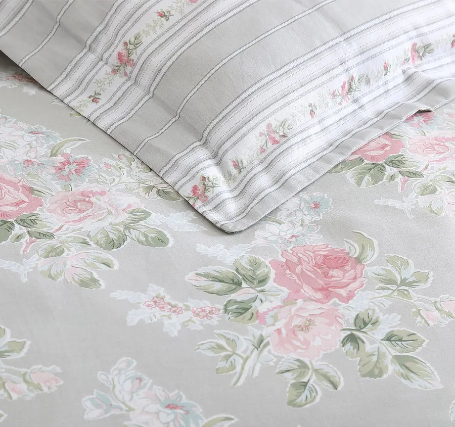 Melany Quilt Cover Set Range Pink and Grey