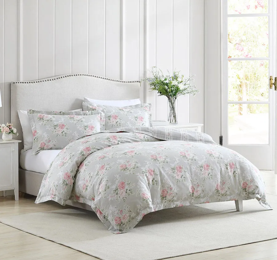 Melany Quilt Cover Set Range Pink and Grey